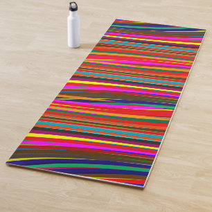 Tapis De Yoga Stripes multicolores de Yoga Mat