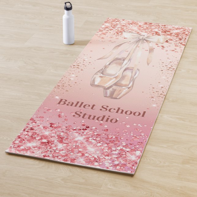 Tapis De Yoga studio de danse rose de ballet rose or (En situation)