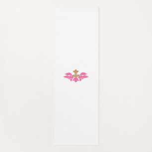Tapis De Yoga Style Décor, Rose Chaud, Laiton Antique