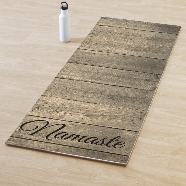 Tapis De Yoga Style rustique Namaste Personnalisé (En situation)