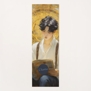 Tapis De Yoga Style Vintage romantique Art de la lecture de garç