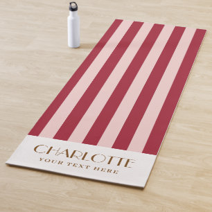Tapis De Yoga Stylist Stripes Cadeaux personnalisés Monogramme L