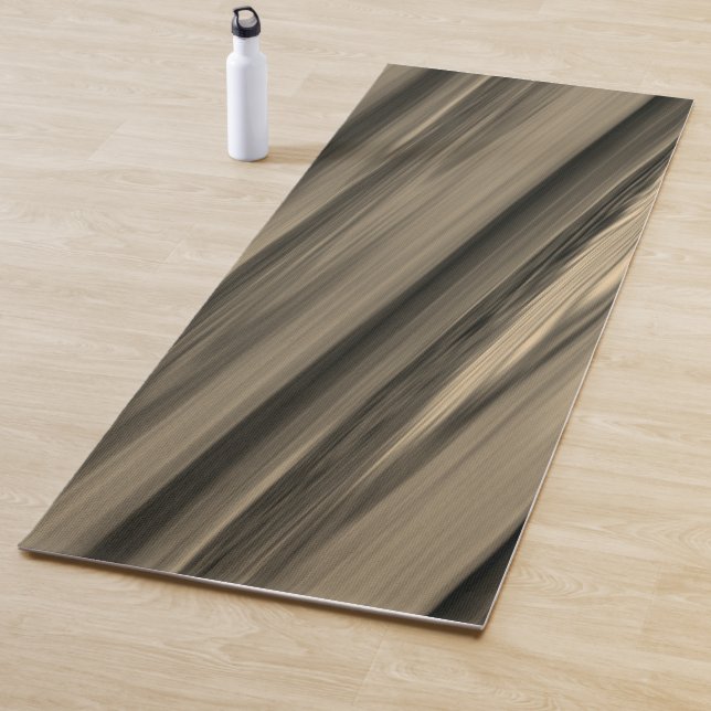 Tapis De Yoga Subtle Brown Stripe (En situation)