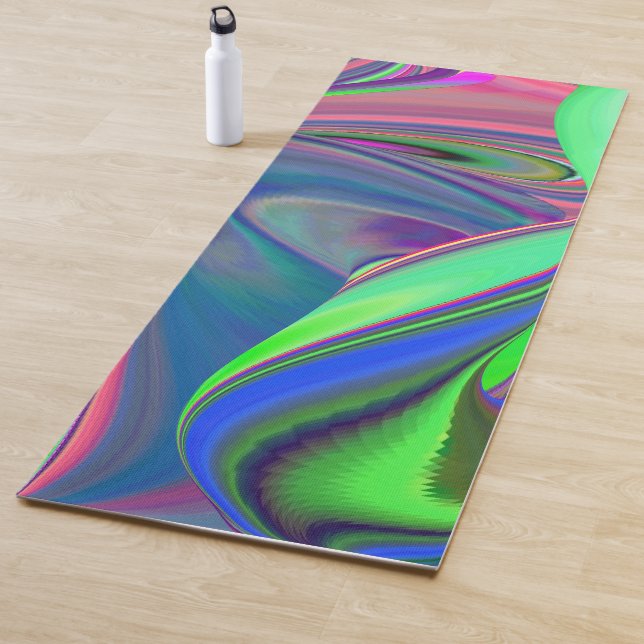 Tapis De Yoga Summerfeel, Rainbowart 3D Abstrait (En situation)