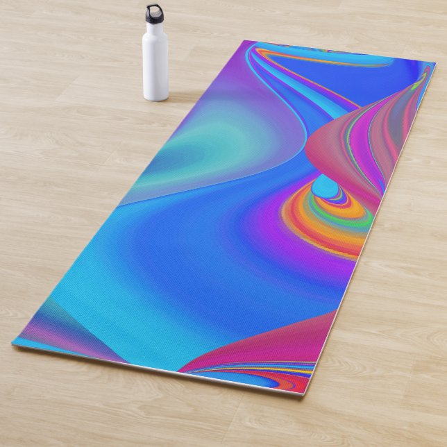 Tapis De Yoga Summerfeel, Rainbowart 3D Abstrait (En situation)