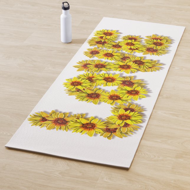 Tapis De Yoga Sunflower Love Yoga Mat (En situation)