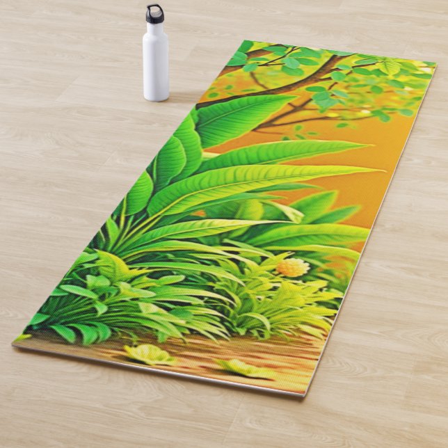 Tapis De Yoga Sunny Nature Path Art (En situation)