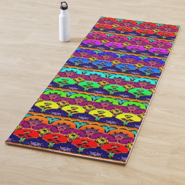Tapis De Yoga Sunrise du Boho arc-en-ciel | Vous Customisez (En situation)
