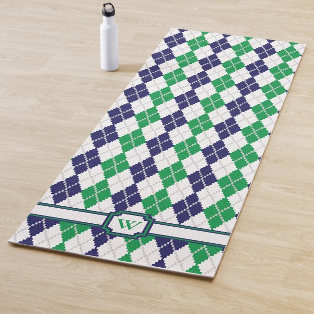 Tapis De Yoga Sur le Jacquard vert Yoga Mat (En situation)