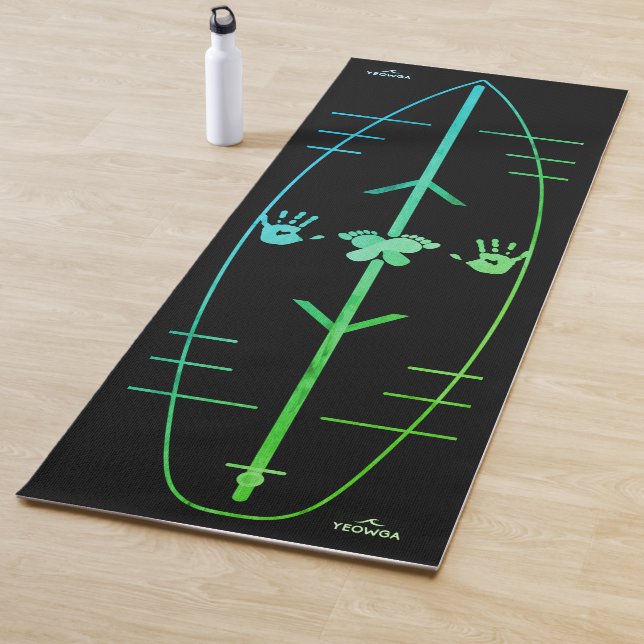 Tapis de Yoga Surf par Yeowga (En situation)