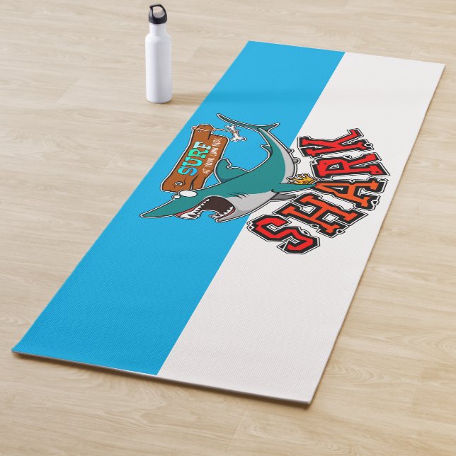 Tapis De Yoga Surf with the shark (En situation)