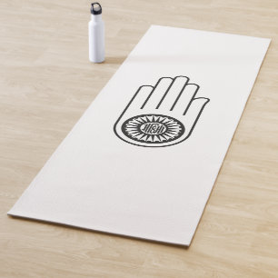 Tapis De Yoga Symbole jaïnisme d'Ahimsa (Main de non-violence)