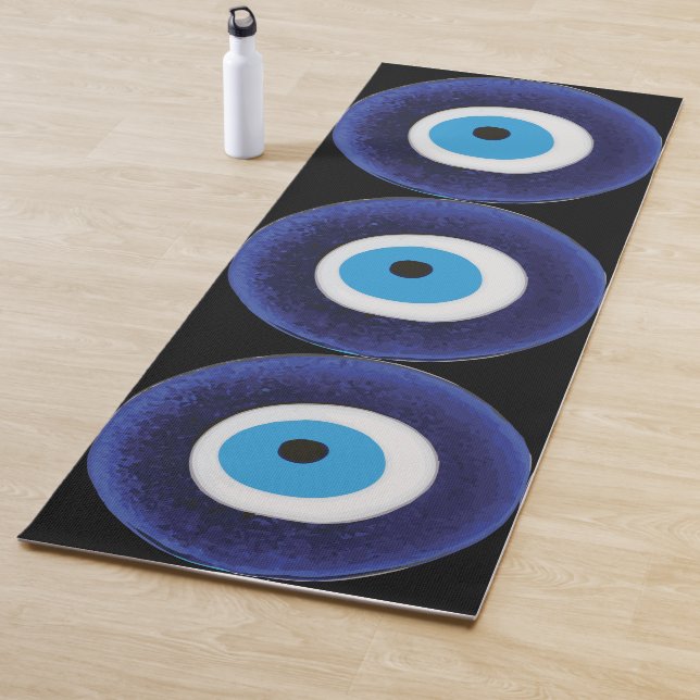 Tapis De Yoga Symbole mauvais de protection oculaire de Nazar (En situation)