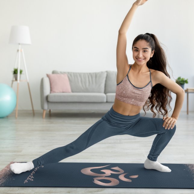 Tapis De Yoga Symbole Om or Rose personnalisé (Créateur téléchargé)