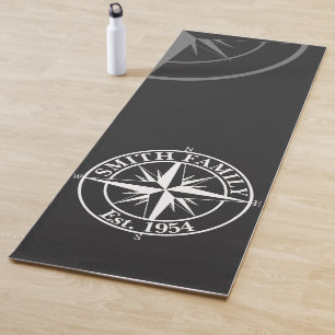Tapis De Yoga Symbole personnalisable du monogramme étoile de la