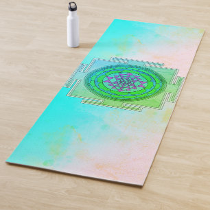 Tapis De Yoga Symbole Yantra enchanteur mystique