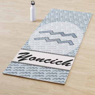 Tapis De Yoga Symbole Zodiaque Aquarius Élément par K Yoncich