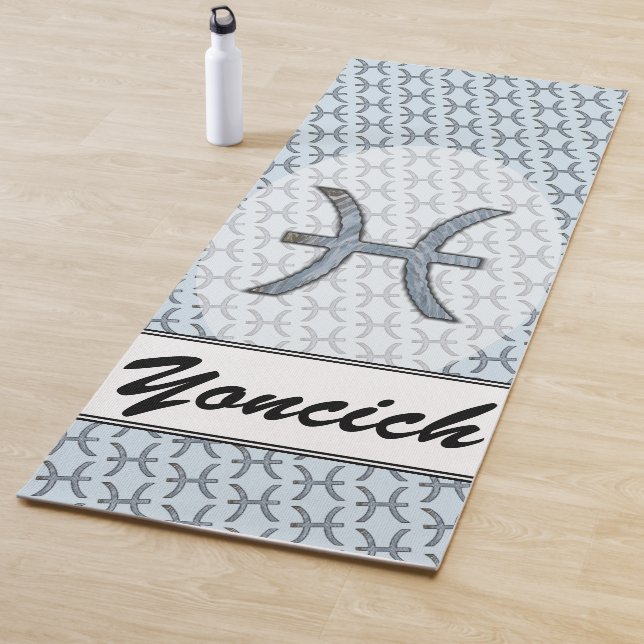 Tapis De Yoga Symbole zodiaque Pisces Élément par K Yoncich (En situation)