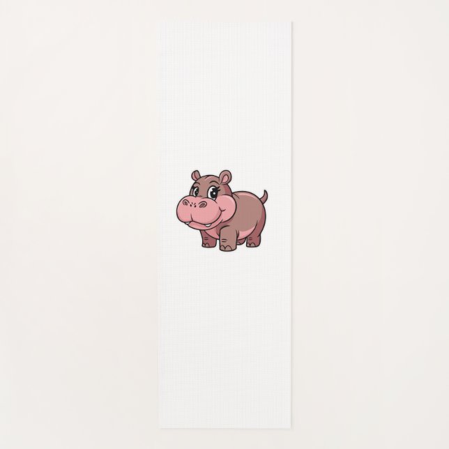Tapis De Yoga T-Shirt à manches longues pour bébé mignon Hippo M (Devant)