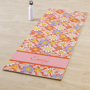 Tapis De Yoga Tableau de contrôle floral de marguerite super, an