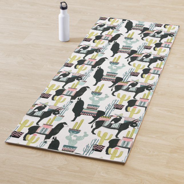Tapis De Yoga Taco à propos d'amour | Motif Llama & Donkey (En situation)