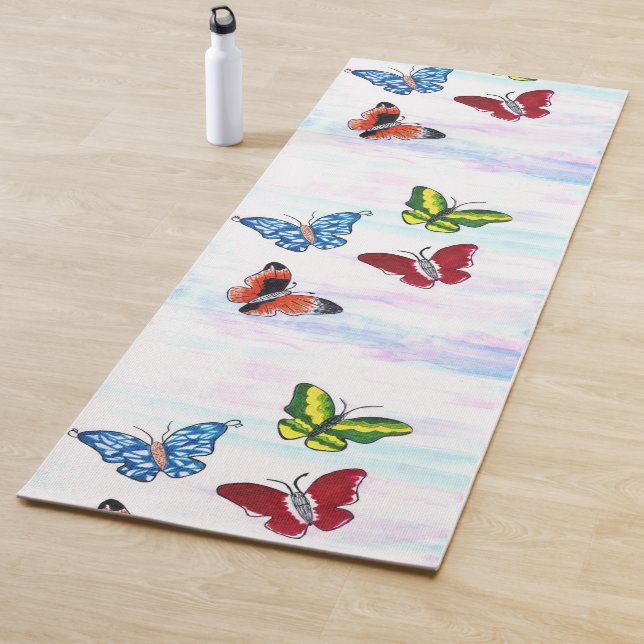 Tapis De Yoga "Tag papillon" Yoga Mat (En situation)