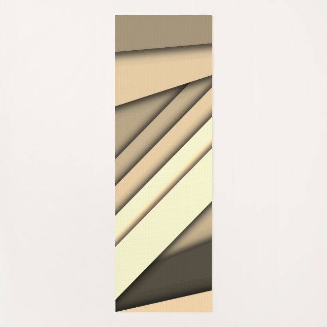 Tapis De Yoga Tan monochrome moderne (Devant)