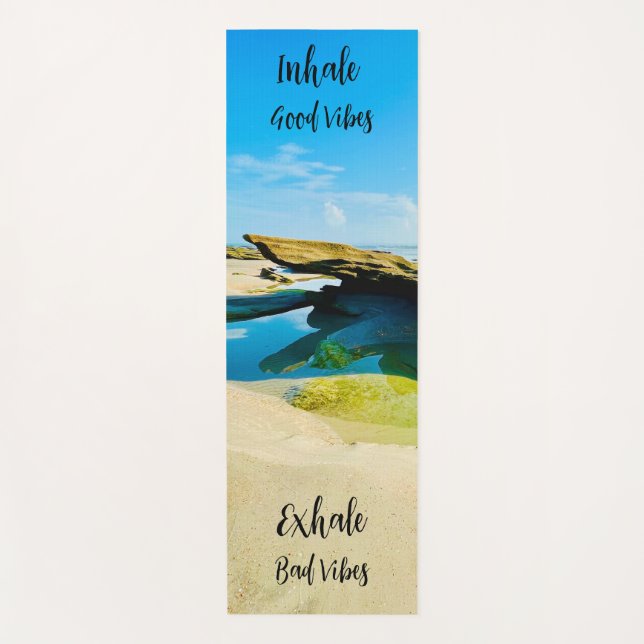 Tapis de yoga Tapis de plage Good Vibes (Devant)