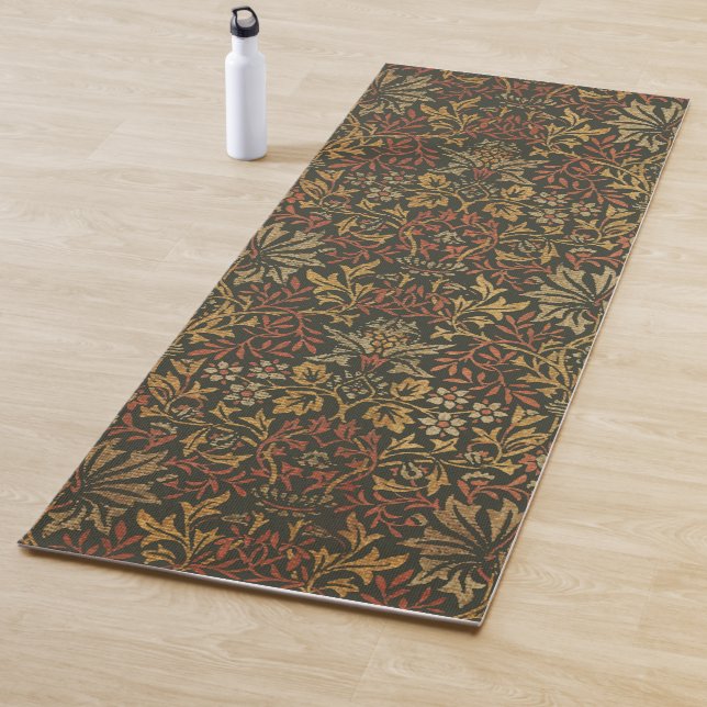 Tapis De Yoga Tapisserie de jardin de William Morris Fleur (En situation)