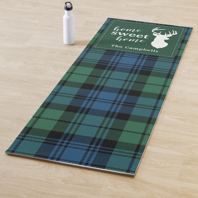 Tapis De Yoga Tartan Christmas Clan Campbell Famille Vacances (En situation)