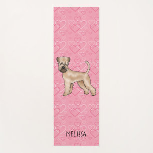 Tapis De Yoga Tenter Irlandais à Poil Souple Cœurs Roses Et Nom