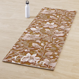 Tapis De Yoga Terracotta Burnt Orange Boho botanique moderne
