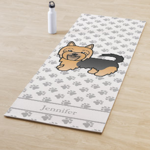 Tapis De Yoga Terrier Australien Bleu Et Tan Chien & Nom
