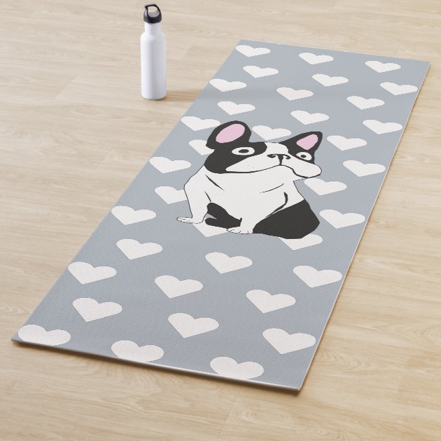 Tapis De Yoga terrier de Boston (En situation)