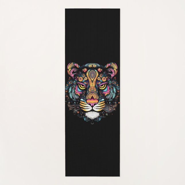 Tapis De Yoga Tête de Tigre Incroyable  (Devant)