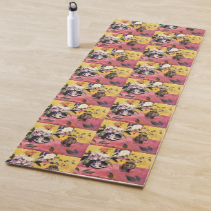 Tapis De Yoga Tête de vase de Gauguin Nature morte Gravure sur b