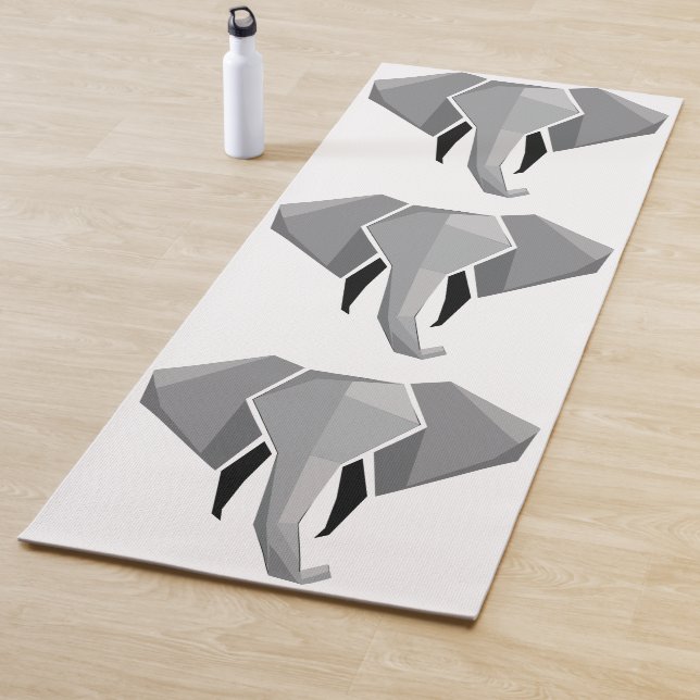 Tapis De Yoga Tête d'éléphant géométrique  (En situation)