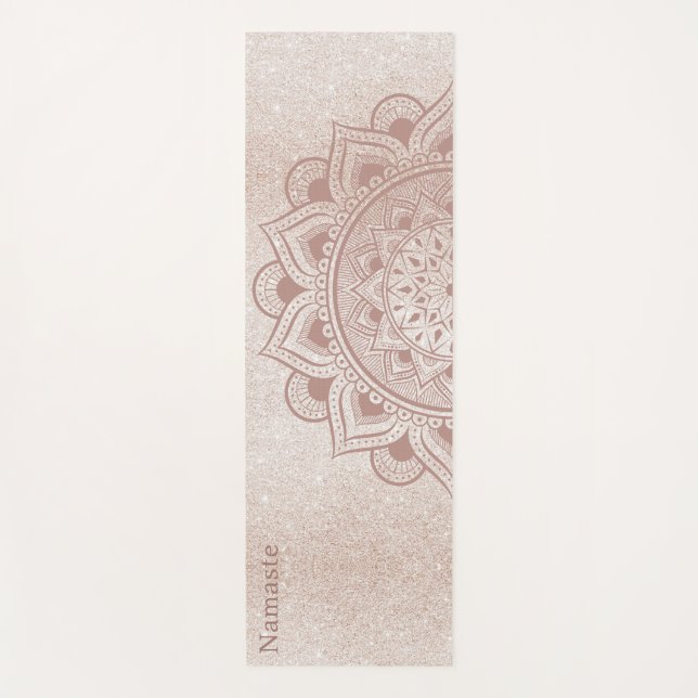Tapis De Yoga Texte de citation Namaste Om Yogi Studio de pratiq (Devant)