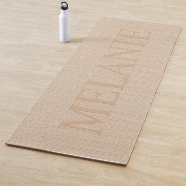 Tapis De Yoga Texture blond en faux bois (En situation)