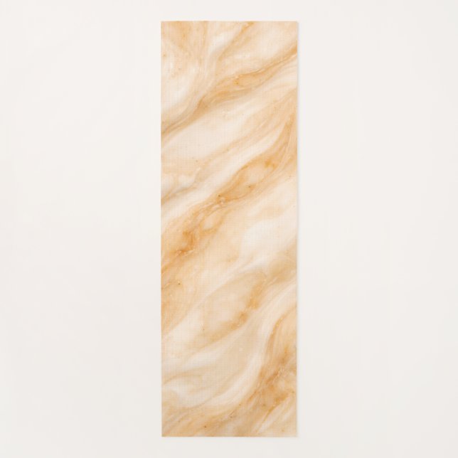 Tapis De Yoga Texture Marbre Milkshake Vanille (Devant)