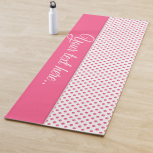Tapis De Yoga Texture rose pois Abstraite.Texte.