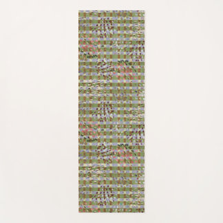 Tapis De Yoga Textured Pointillism Grid Pattern Artwork