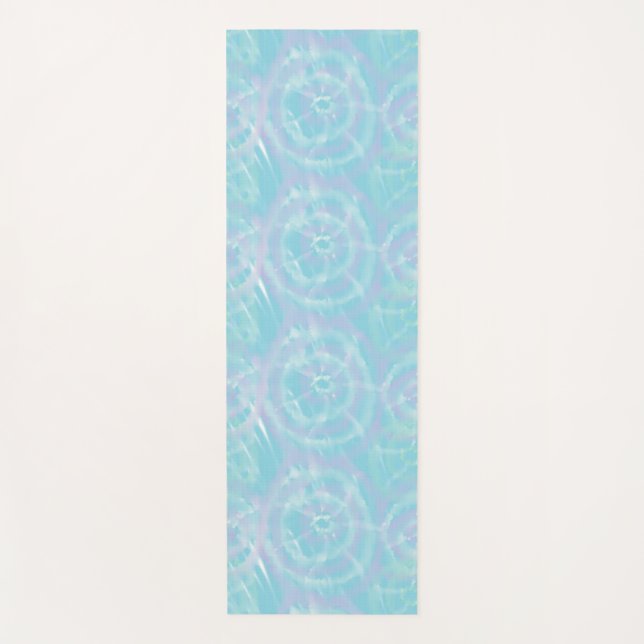 Tapis de yoga tie-dye bleu serein (Devant)