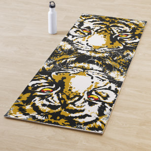 Tapis De Yoga Tiger réaliste Yoga Mat - Tiger Faune Gros Chats