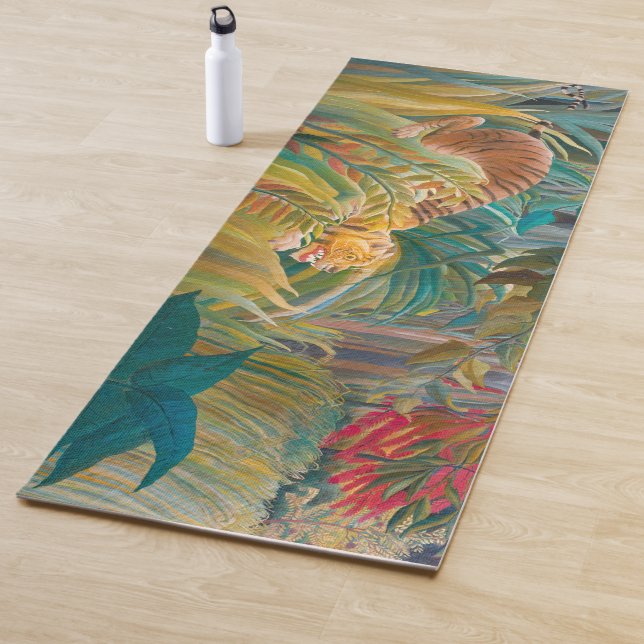 Tapis De Yoga Tigre dans la tempête Forêt tropicale Jungle exoti (En situation)