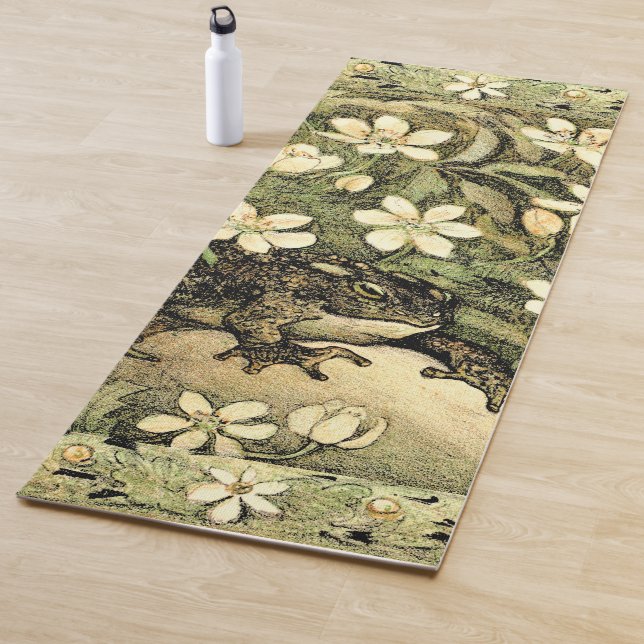 Tapis De Yoga Toad et Dogwood de style Art nouveau néerlandais (En situation)