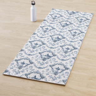 Tapis De Yoga Toile florale gravée avec moulin à vent et batea