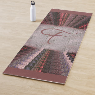 Tapis De Yoga Toile Tissée Tissée Rouge Rose Taïve