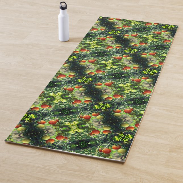 Tapis De Yoga Tomates cerises de jardin Nature Abstraite (En situation)