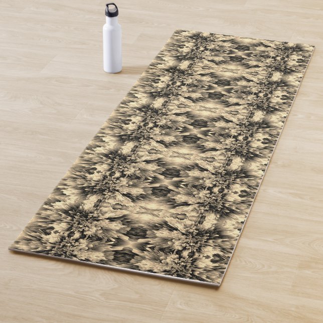 Tapis De Yoga Ton de Terre Abstrait (En situation)